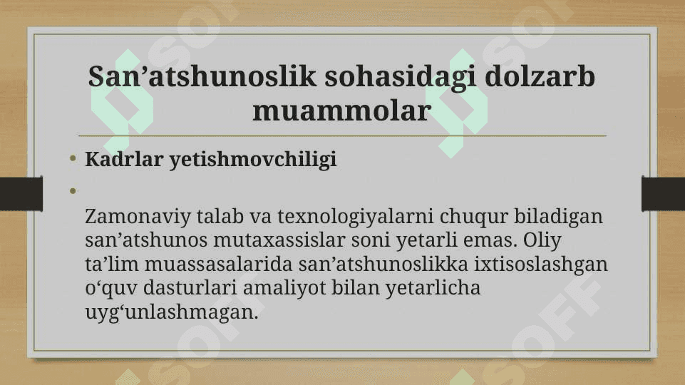 YANGI О‘ZBEKISTONDA SAN’ATSHUNOSLIKNING О‘ZIGA XOS MUAMMO VA YECHIMLARI 4