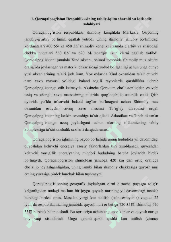 Qoraqalpog’iston  Respublikasi qishloq xo’jaligi va sanoat sohasini rivojlantirish yo’nalishlari 3