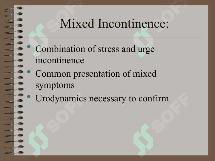 Urinary incontinence 6