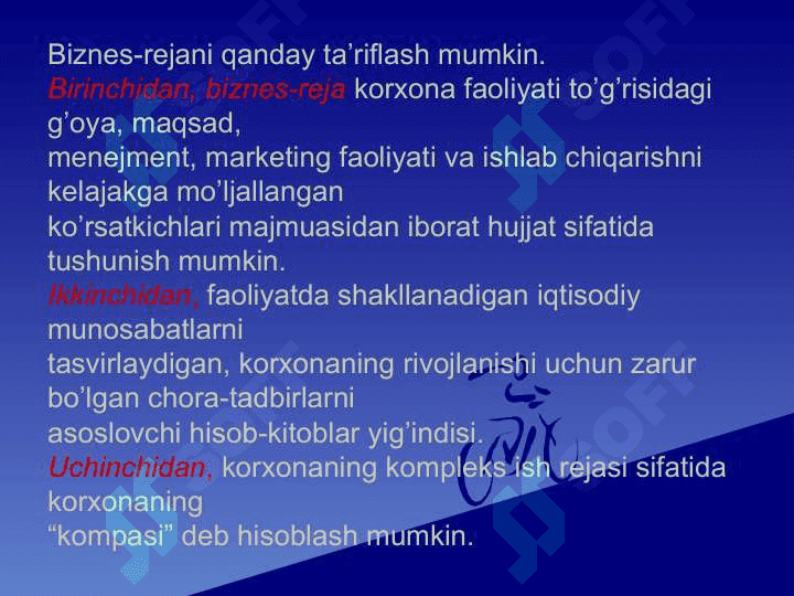 Sanoat korxonalarida rejalashtirish . Sanoat korxonalarida marketing 5