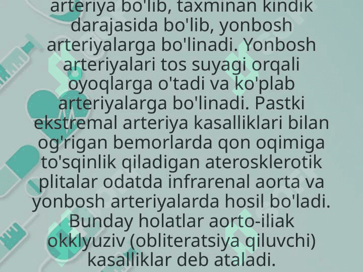 Lerish sindromi . Etiologiyasi , patogenezi, klinikasi , diagnostikasi va davolash 2