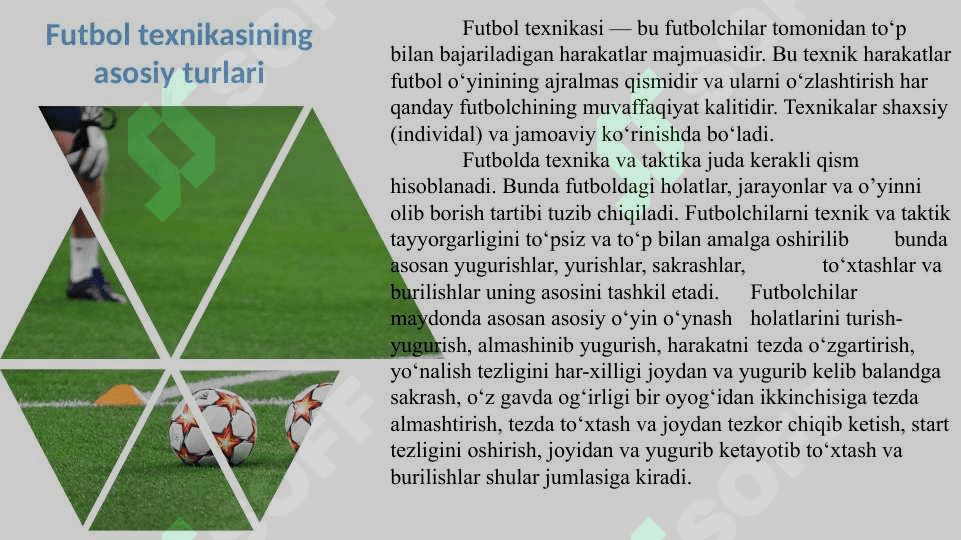 Futbol sport o’yini texnikasini o’rgatish. 4