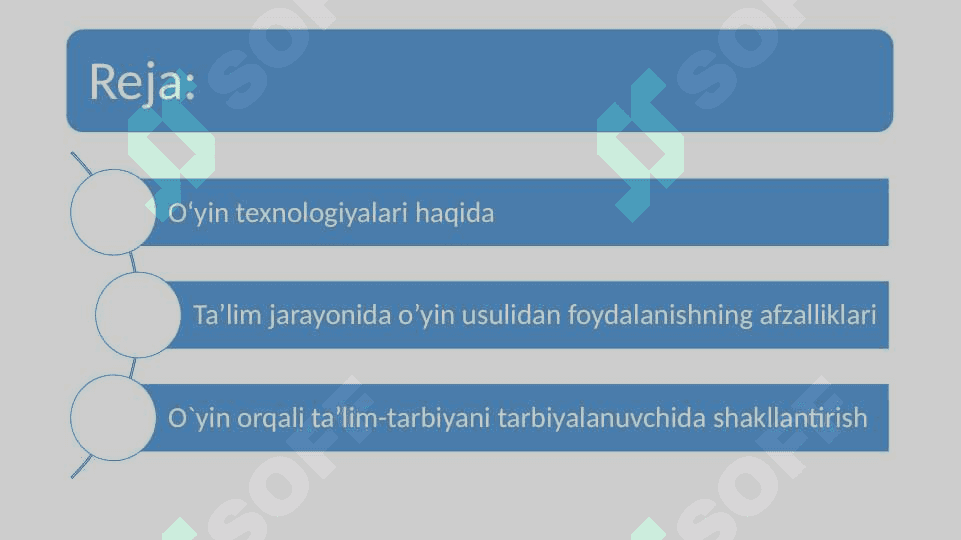 Maktabgacha ta’limda o`yin texnologiyalari mohiyati va o`yin orqali ta’lim olish va rivojlantirish 2