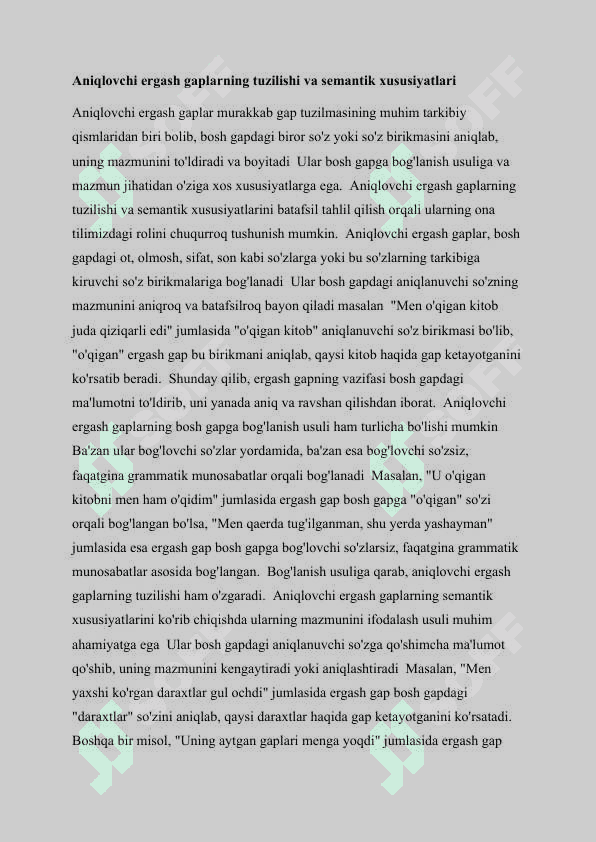 Ergash gapli qo'shma gap 8