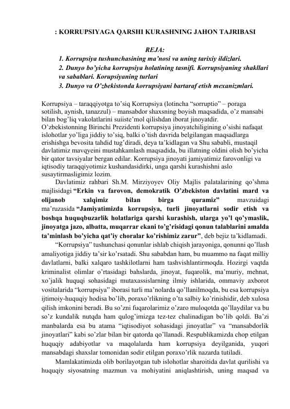 KORRUPSIYAGA QARSHI KURASHNING JAHON TAJRIBASI 1