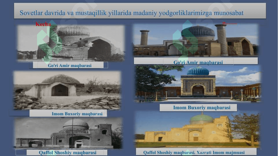 Mustaqillik yillarida O’zbekistonning ma’naviy va madaniy taraqqiyoti. O’zbekiston Respublikasida ta’lim sohasida amalga oshirilgan islohotlar. - Мустақиллик йилларида Ўзбекистоннинг маънавий ва маданий тараққиёти. Ўзбекистон Республикасида таълим соҳасида амалга оширилган ислоҳотлар. 6