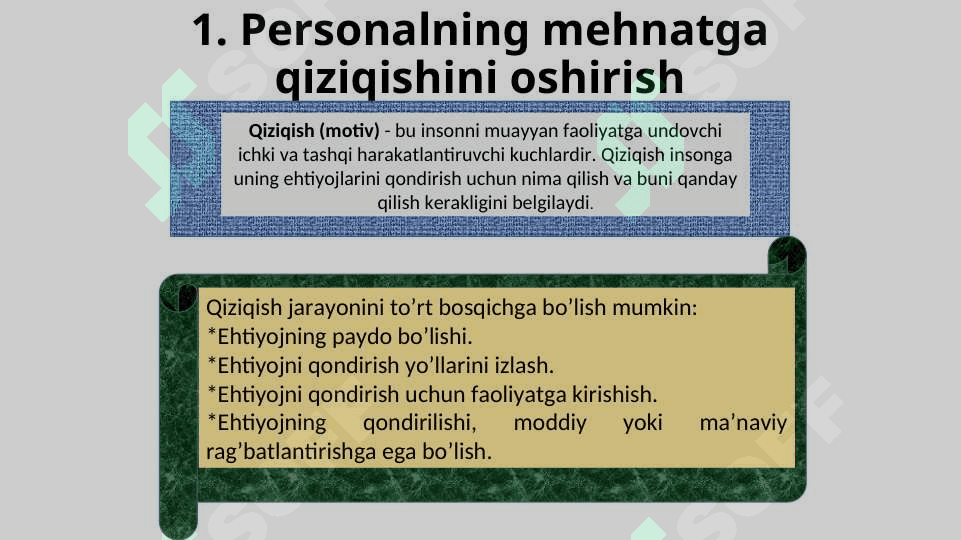 Personalni rag’batlantirish 2
