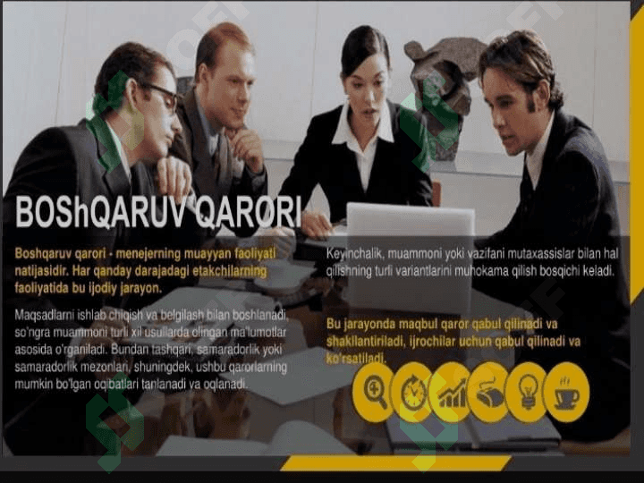 Boshqaruv qarorlarini qabul qilish printsiplari 4