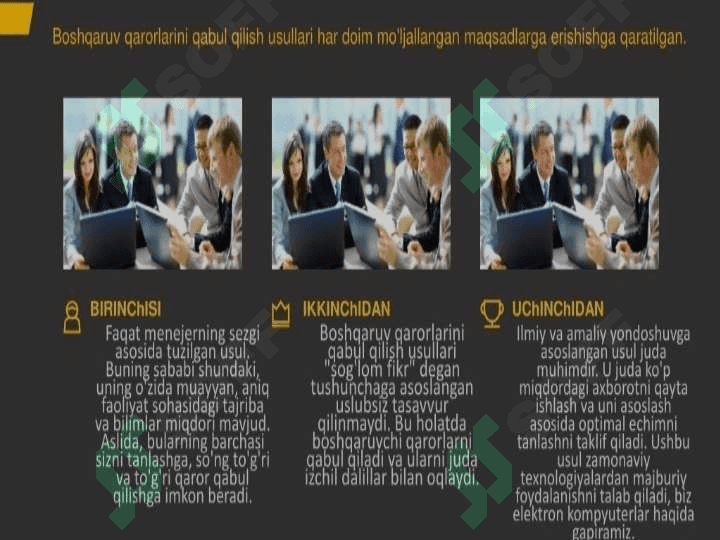 Boshqaruv qarorlarini qabul qilish printsiplari 5