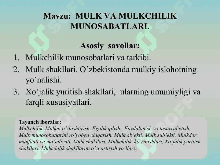 Mulkchilik 7