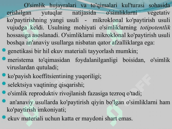 Mikroklonal ko’paytirish 4