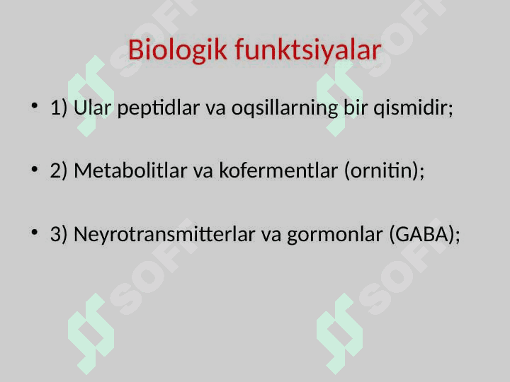 Oqsillarning tuzilishi, xossalari va funksiyalarining xilma-xilligi 4