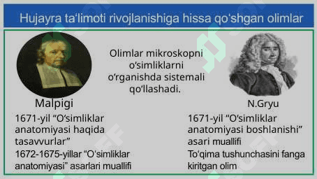 Hujayrani o‘rganish tarixi va hujayra nazariyasi 7