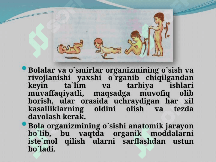 Organizmning o`sishi va rivojlanishiga ta`sir etuvchi faktorlar 2