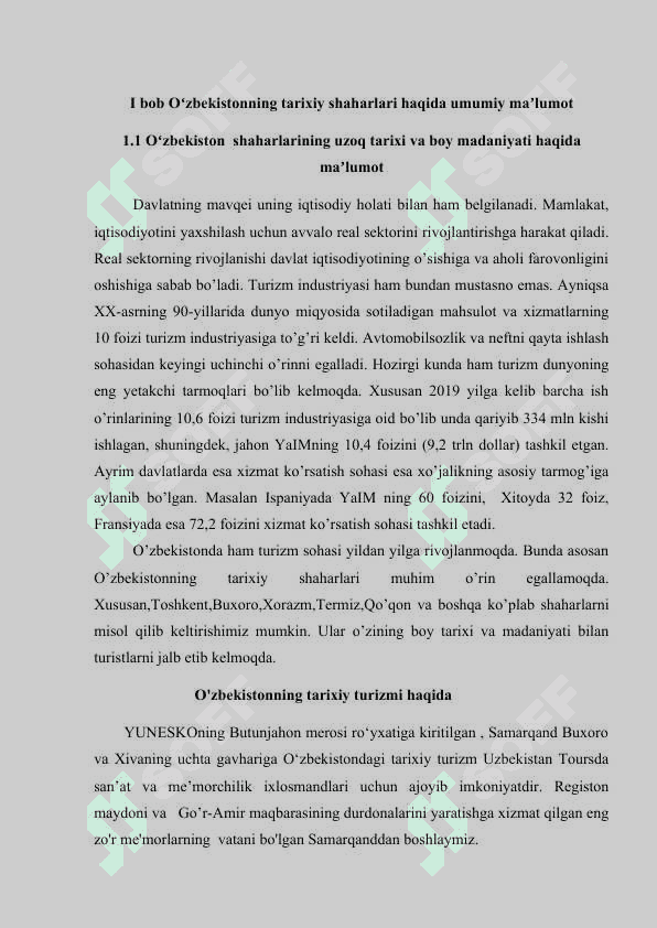 Turizm sohasini rivojlantirishda O’zbekistondagi tarixiy shaharlarning ahamiyati 4