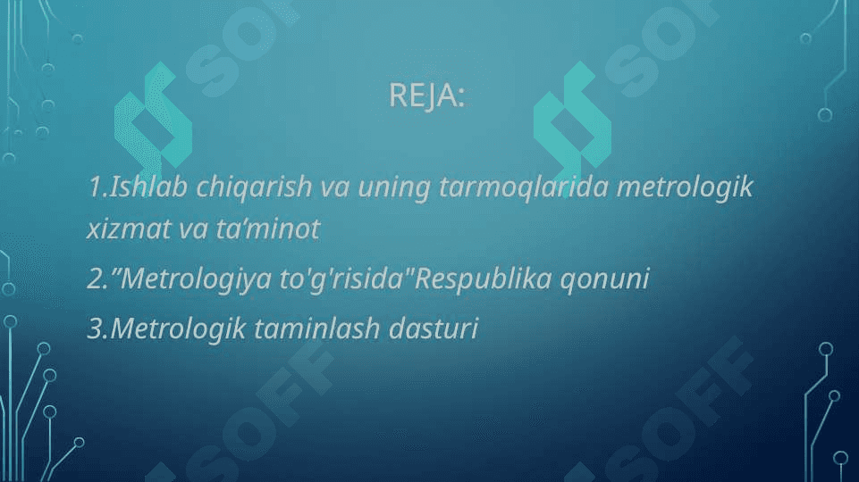 ishlab chiqarish va uning metrologik xizmat hamda ta'limoti 2