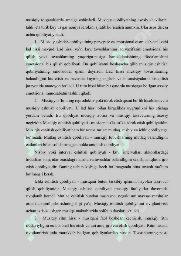 Musiqa mashg‘ulotlarida tarbiyalanuvchilarining ijodkorlik qobiliyatini loyihalashtirish va ularning rivojlanishini diagnostik tahlil qilish 7