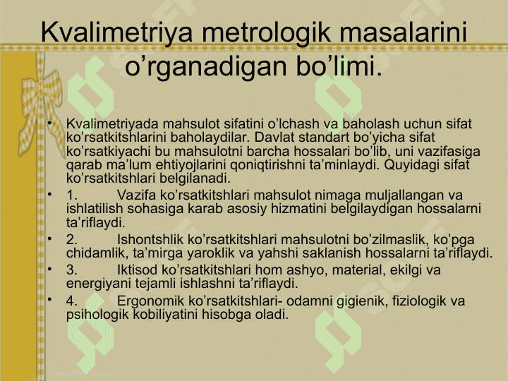 Sertifikatsiyalash. Mahsulot sifatini kafolatlash 8