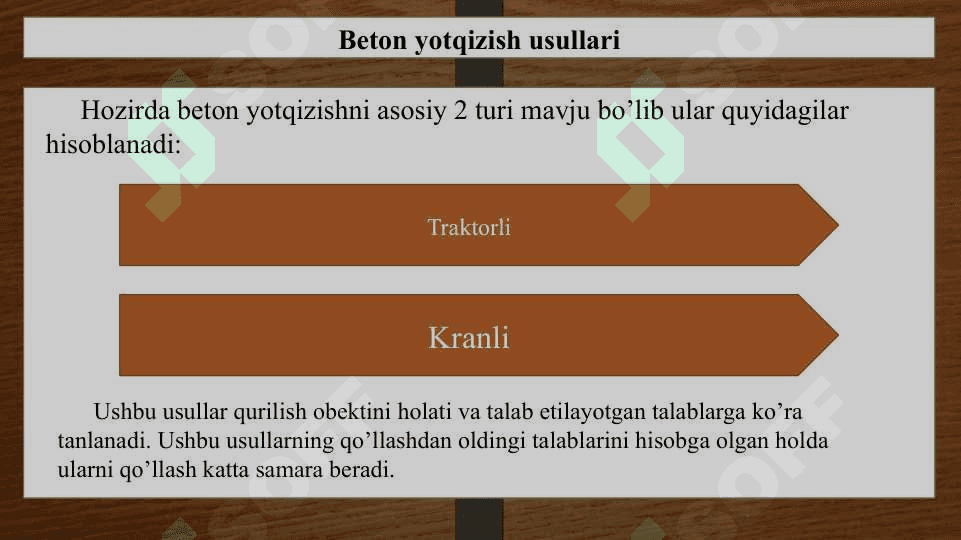 Beton yotqizish ishlari traktorli texnologiyasi kamchiliklari (3)Beton yotqizish ishlari traktorli texnologiyasi kamchiliklari (3) 3