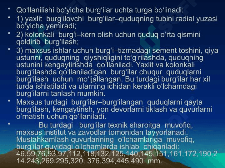 Burg‘ilash jarayonida tog‘  jinslarining parchalanishi va burg‘ilanuvchanligi 4