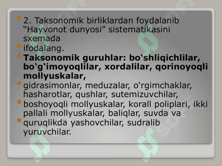 TIRIK ORGANIZMNING TUZILISHI 3