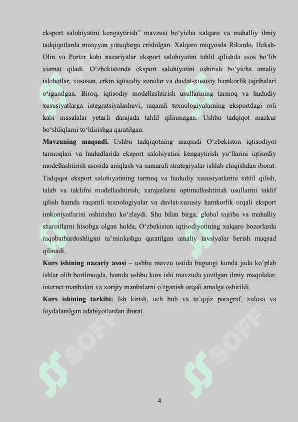 Iqtisodiyot tarmoqlari va hududlarida eksport salohiyatini kengaytirish 4