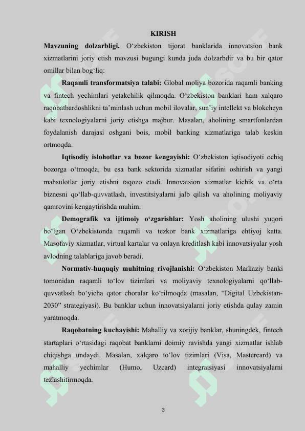 O'zbekiston tijorat banklarida innovatsion bank xizmatlarini joriy etish yo'llari 3
