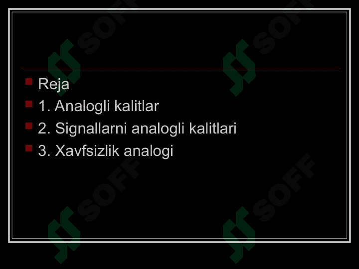Analogli kalit 2