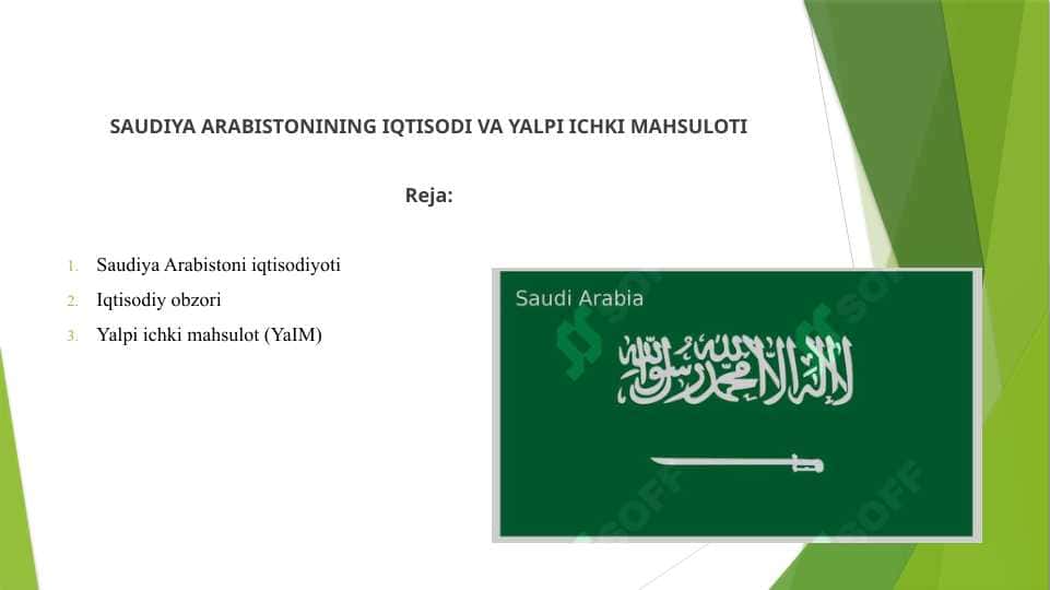 Saudiya Arabistonining iqtisodiyoti va YAIM