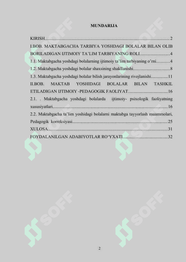 Maktabgacha tarbiya yoshidagi bolalar bilan olib boriladigan ijtimoiy pedagogik faoliyat 2