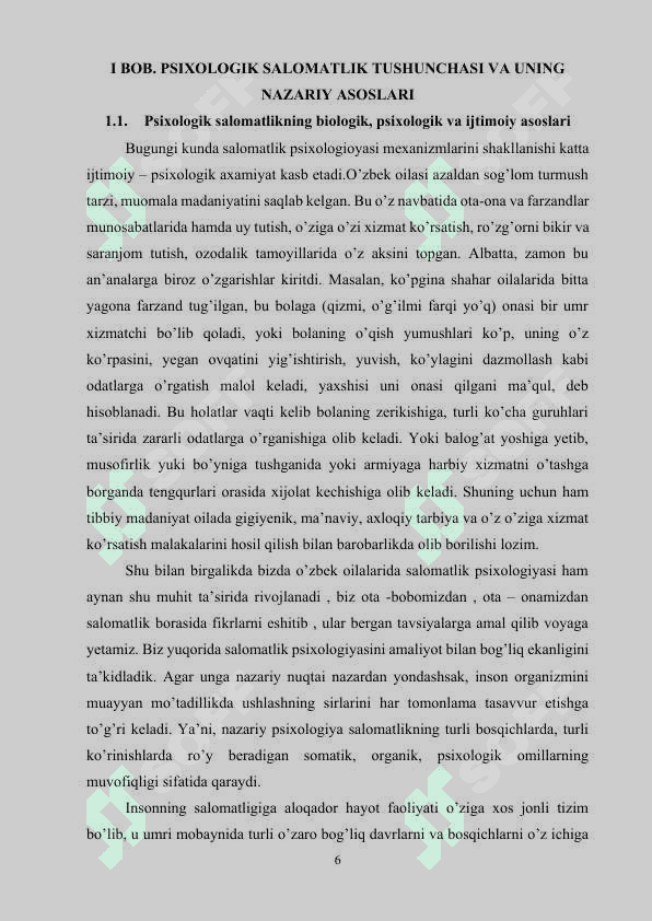 Psixologik salomatlik, uning strukturasi va buzilish me’yorlari 6