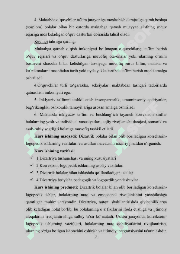 Dizartrik bolalar bilan olib boriladigan korreksoin-logopedik ishlarning vazifalari va usullari. 3