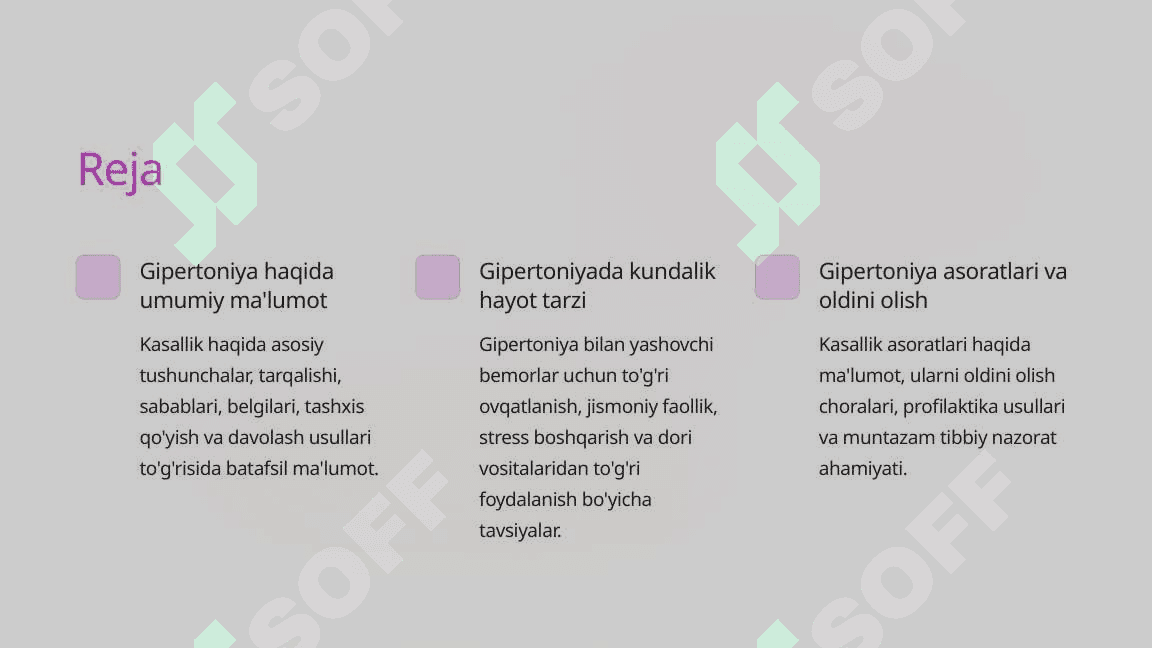 Gipertoniya (Yuqori qon bosimi) bo'yicha ma'lumot 2
