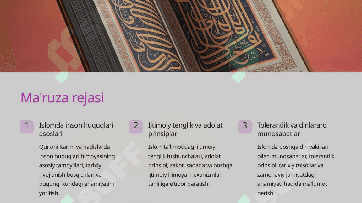 Islomda Inson Huquqlari Himoyasi 2