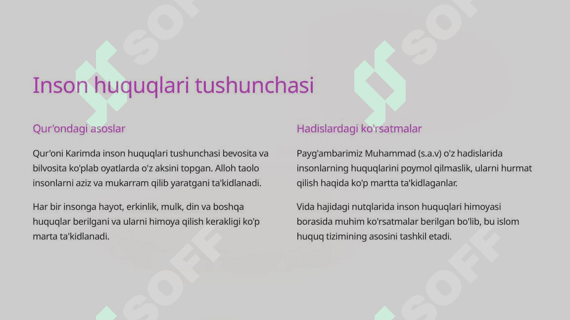 Islomda Inson Huquqlari Himoyasi 3