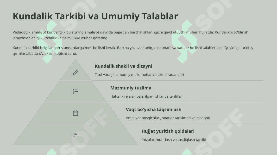 Pedagogik Amaliyot Kundaligini To'ldirish Bo'yicha Qo'llanma 3