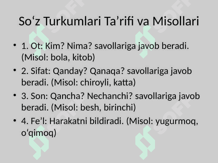 Oʻzbek tilidagi soʻz turkumlari 3