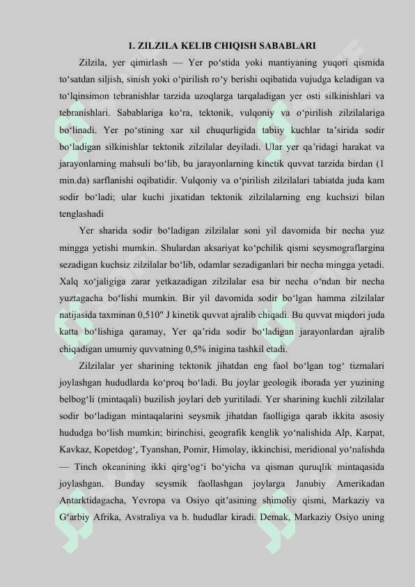 ZILZILA VA UNDA HARAKATLANISH QOIDALARI 2