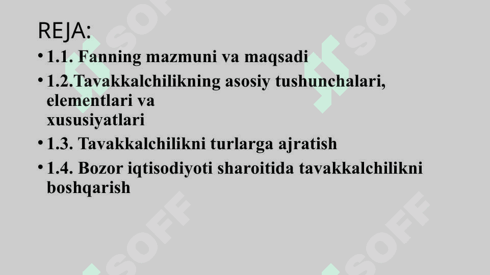 Risklаrni boshqarish faniga kirish. Riskning mоhiyati vа o’ziga xos xususiyatlari 2
