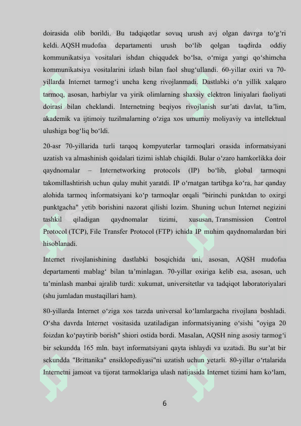 Internet va uning imkoniyatlari 6