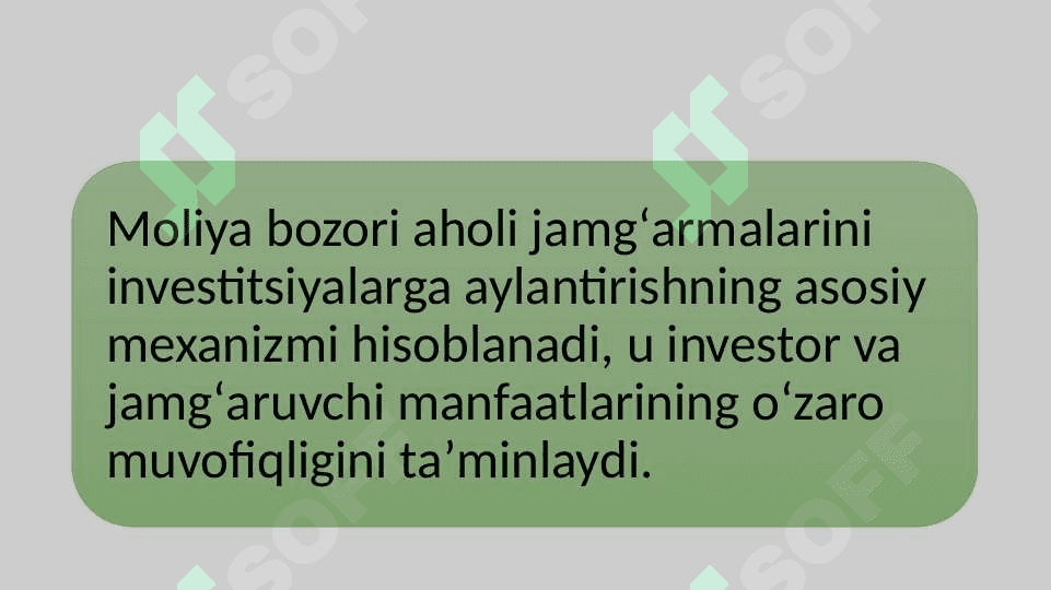 Moliyaviy  bozorlar,institutlar va instrumentlar” faniga kirish 5