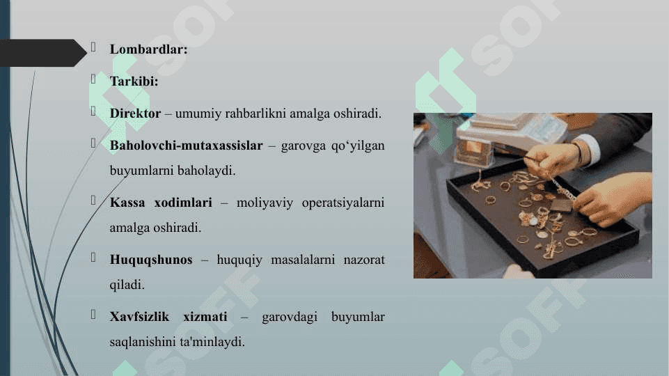 LOMBARDLAR VA MIKROMOLIYA TASHKILOTLARINING TARKIBI VA VAZIFALARI. 3
