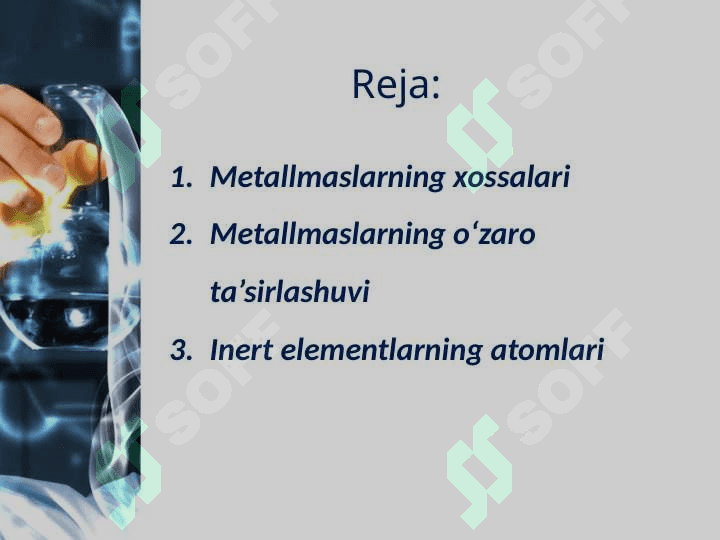 Metallmaslarning umumiy xossalari 2