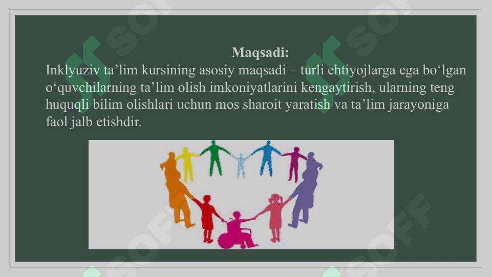 inklyuziv ta’lim kursining maqsadi va vazifalari 4
