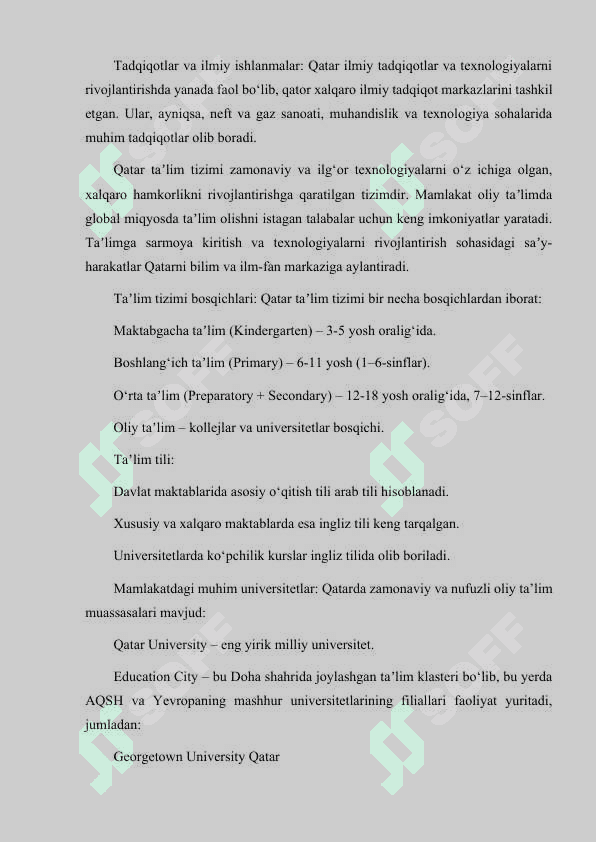 QATAR DAVLATI TA’LIMI HAQIDA 4