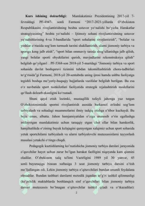 Ishlab chiqarishda kasbiy amaliy jismoniy tayyorgarlik 2