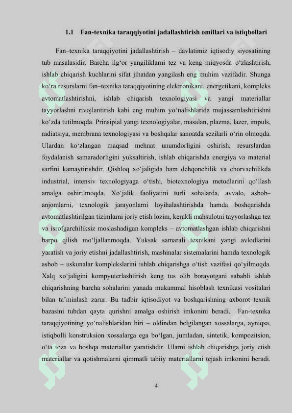 Yangi davrda fan va texnika taraqqiyotining umumiy xuusiyatlari. 4