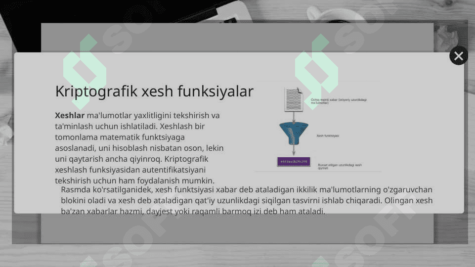 Axborotlarni kriptografik himoyalash. Xeshlash va steganografiya 5