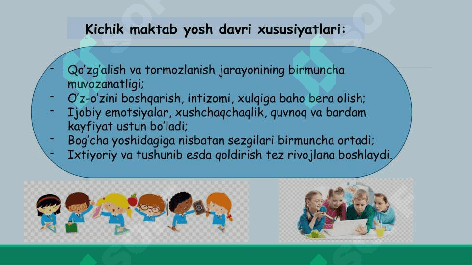 Kichik maktab yoshi bolalar psixologiyasi 8