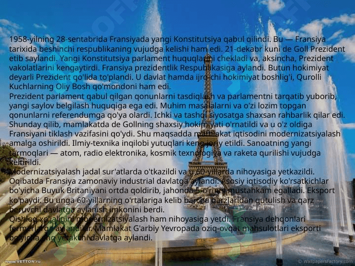 FRANSIYA IKKINCHI JAHON URUSHIDAN KEYINGI YILLARDA 4